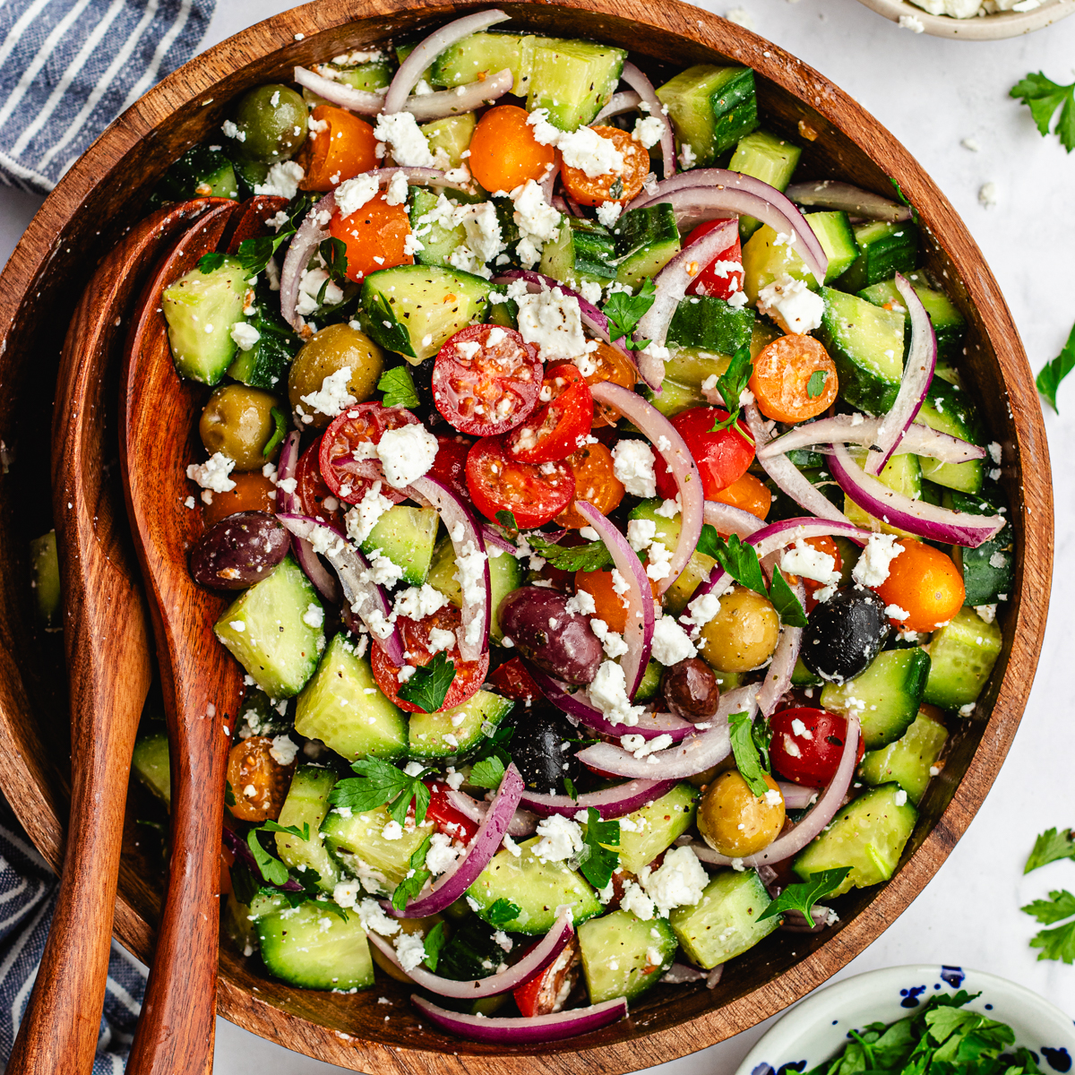 Mediterranean tomato and cucumber salad 11